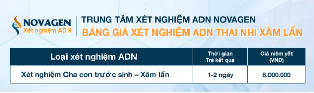 gia xet nghiem adn thai nhi xam lan